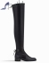 Christian Dior BLACK STRETCH CALFSKIN THIGH BOOT